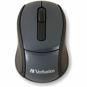 Verbatim Wireless Mini Travel Optical Mouse - Graphite - Radio Frequency - USB - 1600 dpi - Scroll Wheel