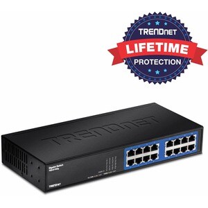 TRENDnet TEG-S16DG 16 Anschlüsse Ethernet-Switch - Gigabit-Ethernet - 10/100/1000Base-T - Neu - TAA-konform - 2 Unterstütz