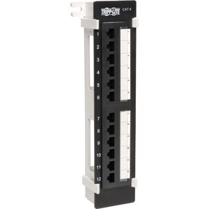 Eaton Tripp Lite Series 24-Port 0.5U Rack-Mount Cat6/Cat5 110 Patch Panel 568B, RJ45 Ethernet, TAA - 568B, RJ45 Ethernet"