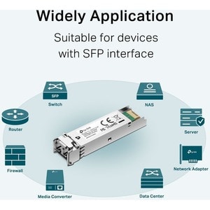 TP-LINK TL-SM311LM - Gigabit SFP module - 1000Base-SX Multi-mode Fiber Mini GBIC Module - Up to 550/220m distance - Plug a