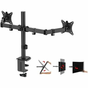 SIIG Articulating Dual Monitor Desk Mount - 17" to 32" - Height Adjustable - 2 Display(s) Supported - 17" to 32" Screen Su