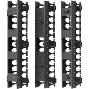 Tripp Lite by Eaton SmartRack SRCABLEVRT3 Vertical Cable Manager - Cable Manager - Black - Steel