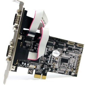 StarTech.com 4 Port PCIe Serial Adapter Card with 16550 - PCI Express x1 - PC - 4 x Number of Serial Ports External