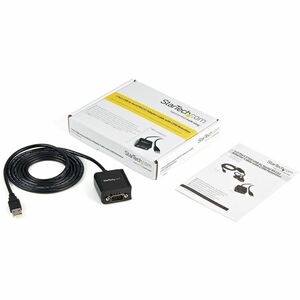 StarTech.com Câble adaptateur de 1,80 m USB vers série DB9 RS232 - Chipset FTDI - 1 x série DB-9 RS-232 à 9 broches - mâle