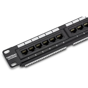 TRENDnet TC-P24C5E 24 Port(s) Network Patch Panel - 24 x RJ-45 - 24 x RJ-11