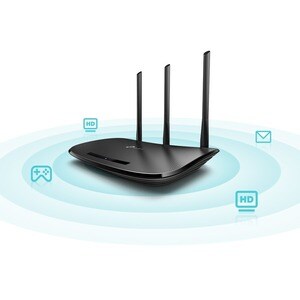 TP-Link TL-WR940N Wi-Fi 4 IEEE 802.11n  Wireless Router - 2.48 GHz ISM Band - 3 x Antenna - 56.25 MB/s Wireless Speed - 4 