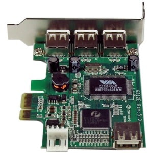 StarTech.com 4 Port PCI Express Low Profile High Speed USB Card - PCIe USB 2.0 Card - PCI-E USB 2.0 Card - 4 Total USB Por