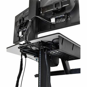 Ergotron WorkFit-C Computerwagen - 14,74 kg Belastbarkeit - 4 Rollen - Schwarz, Grau - 61 cm (24 Zoll) Screen Supported