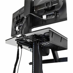 Ergotron WorkFit-C Computer Trolley - 14.74 kg Load Capacity - 4 Casters - Black, Grey - 61 cm (24") Screen Supported