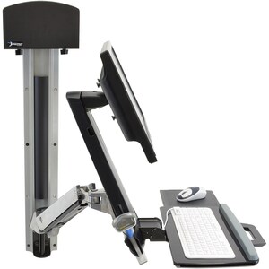 Ergotron StyleView 45-273-026 Multikomponenten-Halterung für Flachbildschirm, Tastatur, CPU - Poliertes Aluminium - Höhenv