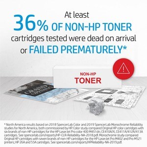 HP 305A (CE412A) Original Toner Cartridge - Single Pack - Laser - Standard Yield - 2600 Pages - Yellow - 1 Each FOR LASERJET