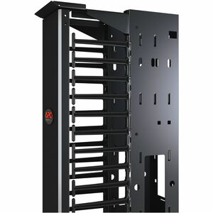 Performance, Vertical Cable Manager for 2 & 4 Post Racks, 84""H x 12""W, Single-Sided with Door - Cable Manager - Black