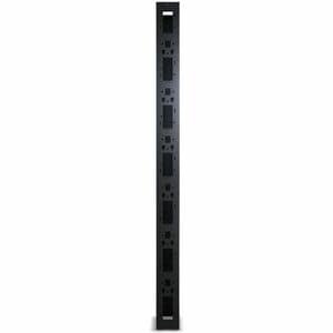 Performance,Vertical Cable Manager for 2 & 4 Post Racks, 84""H x 6""W, Single-Sided with Door - Cable Manager - Black - 0U