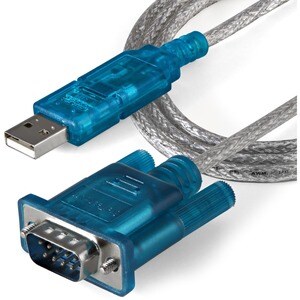 StarTech.com USB 2.0 auf Seriell Adapter Kabel - USB zu RS232 / DB9 Konverter 0,9m - Anschluss 1: USB A, Stecker - Schwarz