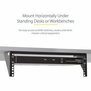 StarTech.com 3U 19" Wall Mount Vertical Rack Bracket, Patch Panel Wall Mount Bracket for AV/IT Equipment, 3U Rack for Cabi