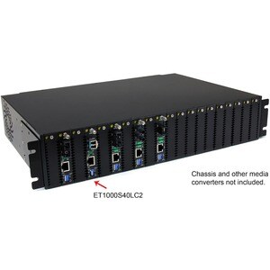 StarTech.com 1000 Mbps Gigabit Single Mode Fiber Media Converter LC 40 km - 1000Base-T, 1000Base-SX/LX - Desktop, Rack-mou