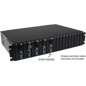 StarTech.com 10/100 Mbps Ethernet Single Mode WDM Fiber Media Converter Kit SC 20km - 10/100Base-TX, 100Base-FX - Rack-mou