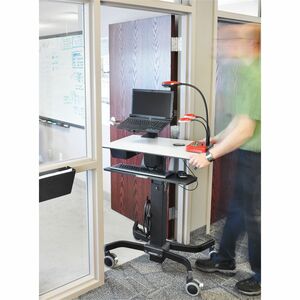 TeachWell Mobile Digital Workspace Teaching Desk & AV Hub (Graphite Grey)