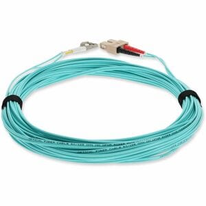 AddOn 3m LC (Male) to SC (Male) Aqua OM3 Duplex Fiber OFNR (Riser-Rated) Patch Cable - 100% compatible and guaranteed to work