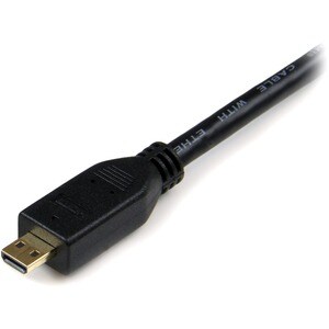 StarTech.com 1m High Speed HDMIÂ® Cable with Ethernet - HDMI to HDMI Micro - M/M - 1 x HDMI Male Digital Audio/Video - 1 x