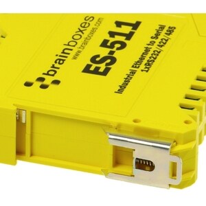 Brainboxes Industrial Ethernet to Serial 1xRS232/422/485 - DIN Rail Mountable - PC, Linux - 1 x Number of Serial Ports Ext