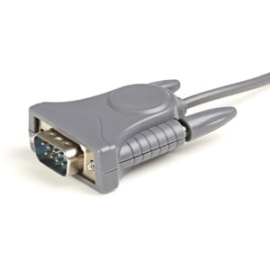 StarTech.com Data Transfer Adapter - 1 x 9-pin DB-9 RS-232 Serial - Male - 1 x USB 2.0 Type A - Male - Grey