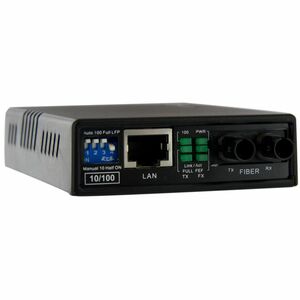 StarTech.com 10/100 Mbit/s Fast Ethernet Multimode ST LWL / Glasfaser Kupfer Medienkonverter - 2km - 2 Anschluss(e) - 1 x 
