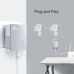 TP-Link TL-PA411KIT Powerline Netzwerkadapter - 2 - 1 x Netzwerk (RJ-45) - 500 Mbit/s Stromleitung - 300 m Reichweite unte