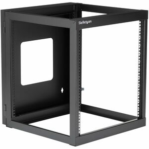 StarTech.com 4-Post 12U Hinged Wall-Mount Network Rack, 19" Open Frame Server Rack, Wall Mount Data Rack for IT Computer E