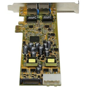 StarTech.com Dual Port PCI Express Gigabit Netzwerkkarte - PCIe PoE/PSE NIC Server Adapter - PCI Express - Realtek RTL8111