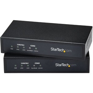 StarTech.com Gigabit Ethernet over Coaxial Unmanaged Network Extender Kit - 2.4km - 2.40 km Extended Range - Steel