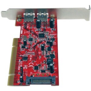 StarTech.com 2 Port PCI SuperSpeed USB 3.0 Adapter Card with SATA Power - 2 Total USB Port(s) - 2 USB 3.0 Port(s) - PC