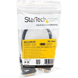 StarTech.com Cavo splitter video digitiale DVI-D a 2 DVI-D da 30 cm - M/F - Cable for Monitor, Proiettore, Dispositivo vid