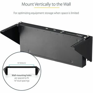 StarTech.com Support Mural Vertical en Acier pour Rack 4U 19" - 56,84 kg Max - 1