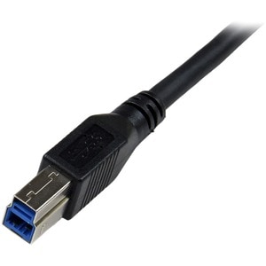 StarTech.com 1m USB 3.0 SuperSpeed Kabel A auf B rechts gewinkelt - Schwarz - Cable for Notebook, Netzwerkgerät, Drucker, 