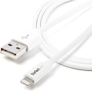StarTech.com 1m (3ft) White Apple® 8-pin Lightning Connector to USB Cable for iPhone / iPod / iPad - First End: 1 x 4-pin 
