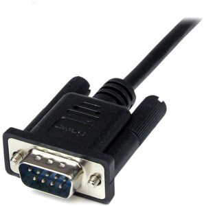 StarTech.com Câble Null Modem Croisé Série RS232 DB9 2 m - Noir - Cable for Modem, PC - Blindé - 28 AWG - Noir