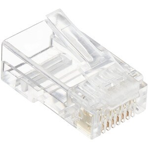 4XEM 50 Pack Cat5E RJ45 Modular Ethernet Plugs for Stranded or Solid CAT5E Cable - 50 Pack Modular RJ45 Ethernet ends for 