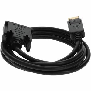 6ft DisplayPort 1.2 Male to DVI-D Dual Link (24+1 pin) Male Black Cable For Resolution Up to 2560x1600 (WQXGA) - 100% comp