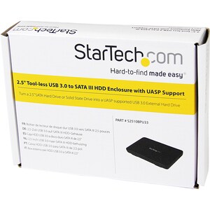 StarTech.com 2.5in USB 3.0 External SATA III SSD Hard Drive Enclosure with UASP - Portable External HDD - Turn a 2.5" SATA