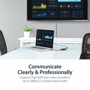StarTech.com HDMI to VGA Adapter - With Audio - 1080p - 1920 x 1080 - Black - HDMI Converter - VGA to HDMI Monitor Adapter