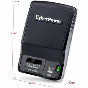 CyberPower CPUAC1U1300 Universal Power Adapter with multiple tips - 1300 mA, 3 VDC, 4.5 VDC, 5 VDC, 6 VDC, 7.5 VDC, 9 VDC,