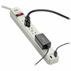 Tripp Lite by Eaton Protect It! 6-Outlet Surge Protector, 6 ft. (1.83 m) Cord, 990 Joules, 2 x USB Charging ports (2.1A), 