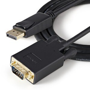 StarTech.com 3ft (1m) DisplayPort to VGA Cable, Active DisplayPort to VGA Adapter Cable, 1080p Video, DP to VGA Monitor Co