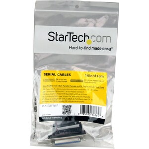 StarTech.com Low Profile 16in Parallel Port Header Cable Adapter with Bracket â€" DB25 (F) to IDC26 - Cable for Motherboar