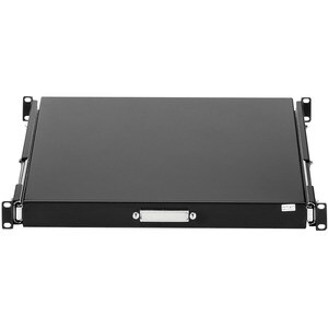 StarTech.com Black Deep Sliding Server Shelf - Cold-rolled Steel (CRS) - 25 kg Static/Stationary Weight Capacity