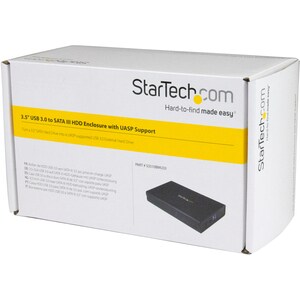StarTech.com Gabinete USB 3.0 para Unidad de Disco Duro o SSD Externa de 3.5 Pulgadas SATA III UASP - de 3.5" SATA 3 6Gb d
