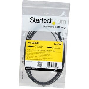 StarTech.com Câble Jack 3,5mm Mâle / Femelle - Rallonge Casque Audio Stéréo Mini Jack - 2 m - Cable for iPhone, Casque, Ap