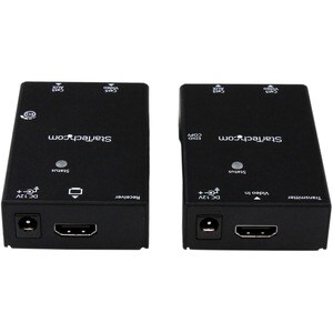 StarTech.com HDMI Over CAT5/CAT6 Extender with Power Over Cable - 50m (165 ft.) HDMI Video/Audio Over Dual Ethernet Cable 
