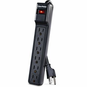 CyberPower CSB604 Essential 6 - Outlet Surge Protector with 900 J Surge Suppression - Clamping Voltage 500V, 4 ft Cord, NE